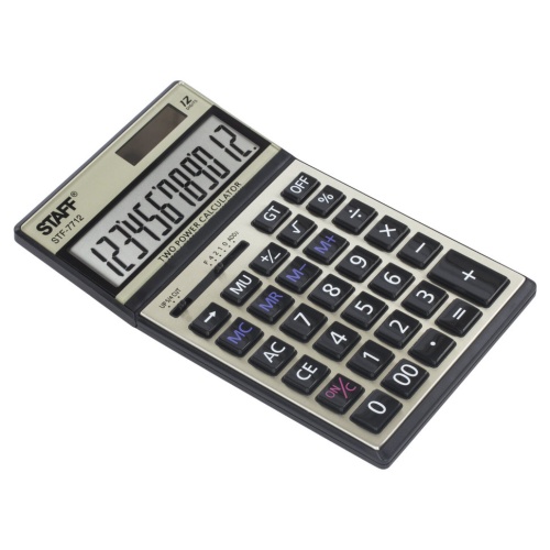 Калькулятор настольный металлический Staff STF-7712-Gold 12 разрядов 250306 фото 9